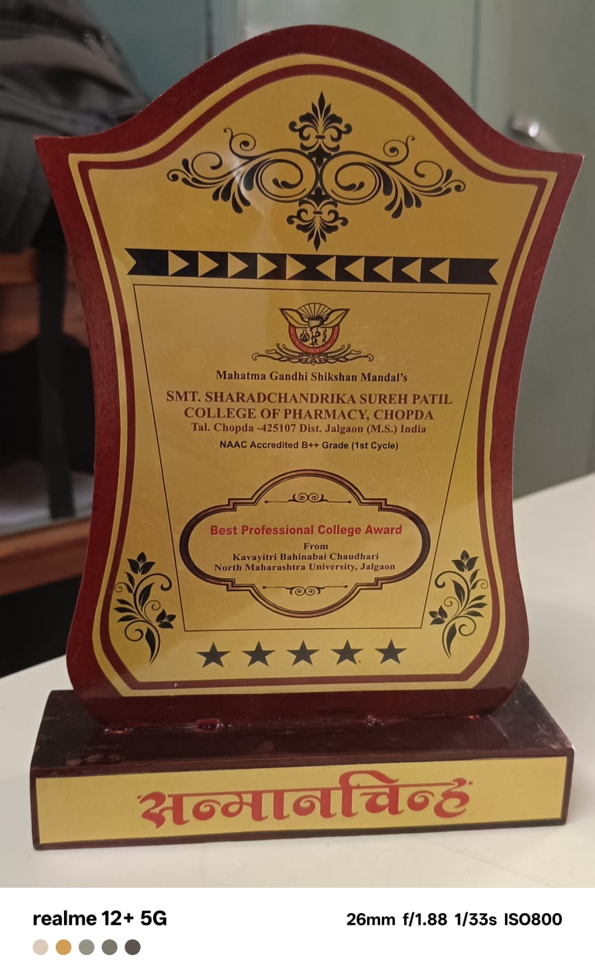 The Sports Day of MGSM'S Smt. Sharadchandrika Suresh Patil College of Pharmacy, Chopda was successfully conducted on 23rd, 24th & 27th January 2026 with great enthusiasm and active participation of st